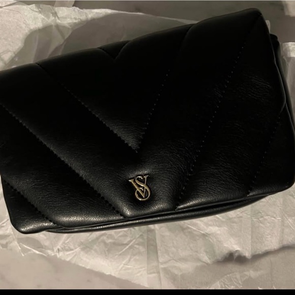 Victoria's Secret Black Quilted Leather Bag - Picture 1 of 4
